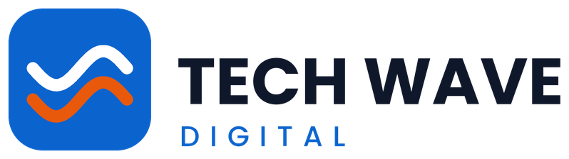 techwave logo dark text
